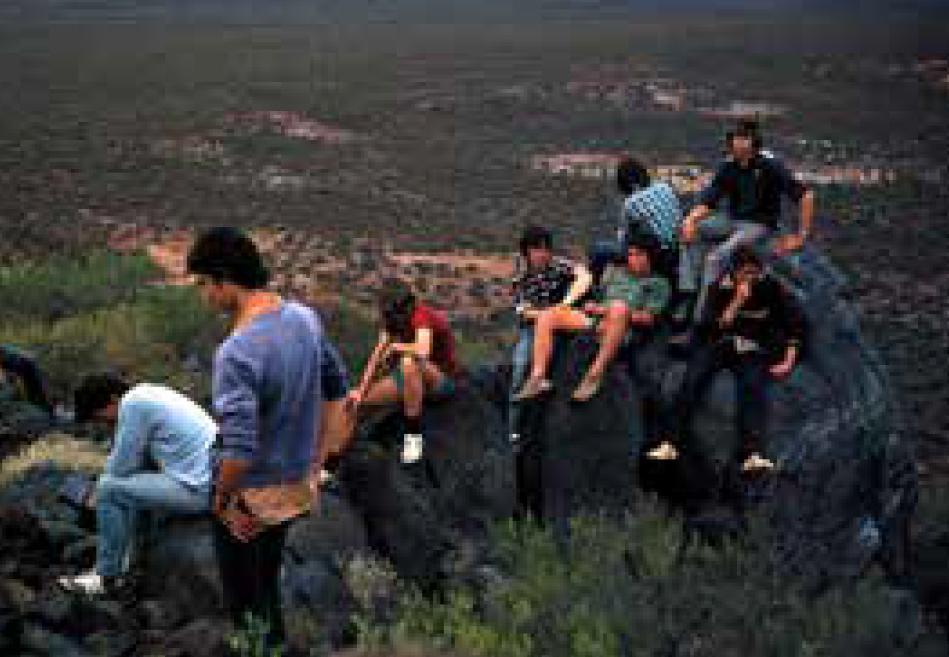 Exhausted geography students
