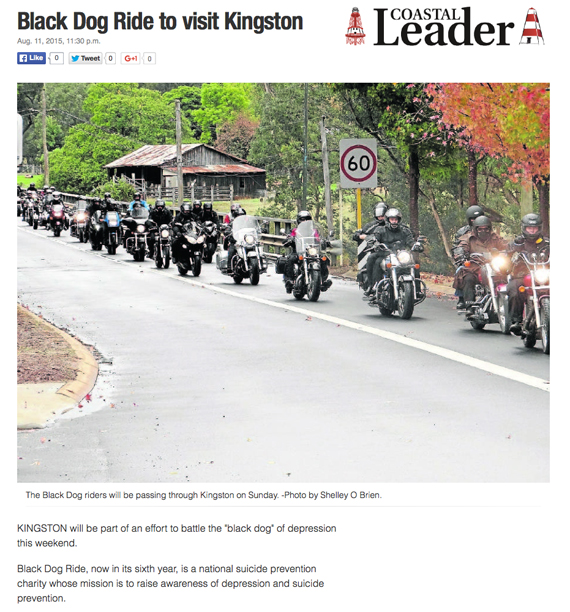Black Dog Ride Red Centre 2015 Media - BDR Visiting Kingston South Australia