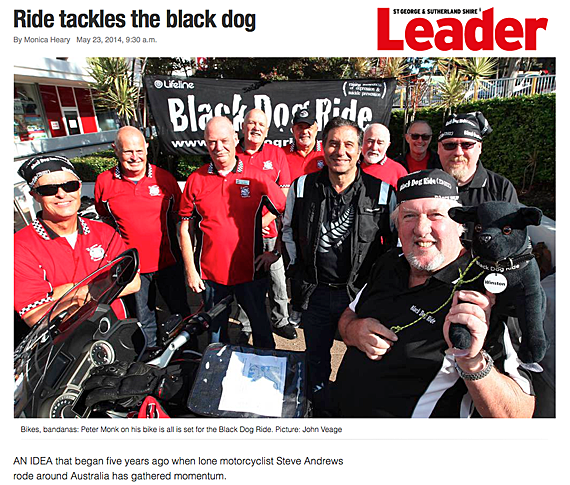 Black Dog Ride around Australia 2014 Media - Ride tackles the black dog!