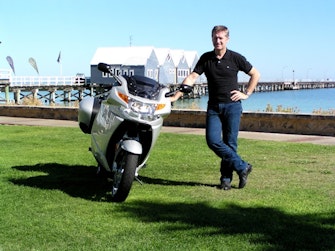 Steve Andrews preparing for the ride
