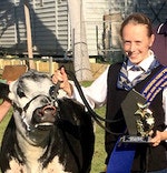 Amanda and her awesome Junior Parader's Award with Winston