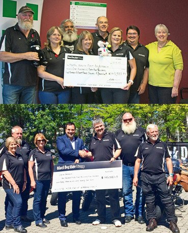 2015 Black Dog Ride to the Red Centre Cheque Presentation